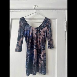 Intimately Free People 3/4 Sleeve Floral Body Con Dress Size Small or XS